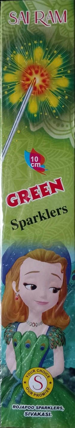 10cm" Green  Sparklers